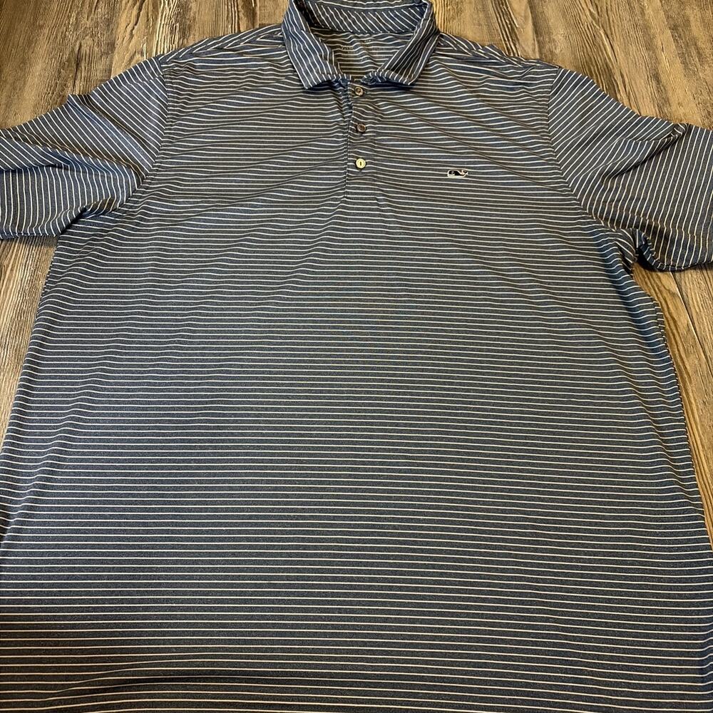 Vineyard Vines Men's Sankaty Stripe Performance Polo Shirt